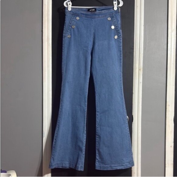 Wet Seal Y2K Side Zip Sailor Jeans Size: L Inseam: 33” - Picture 1 of 7